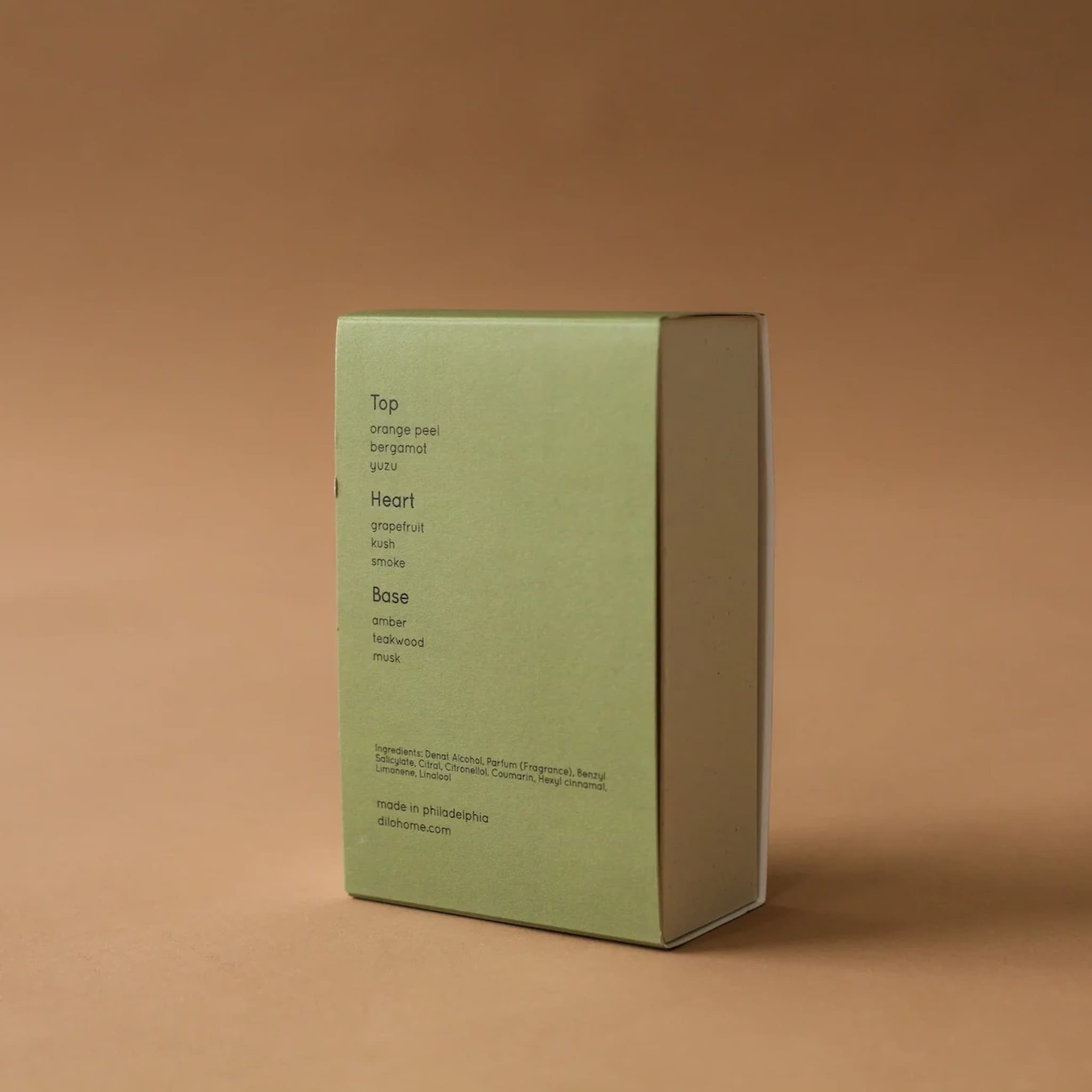 Green box with text on a brown background