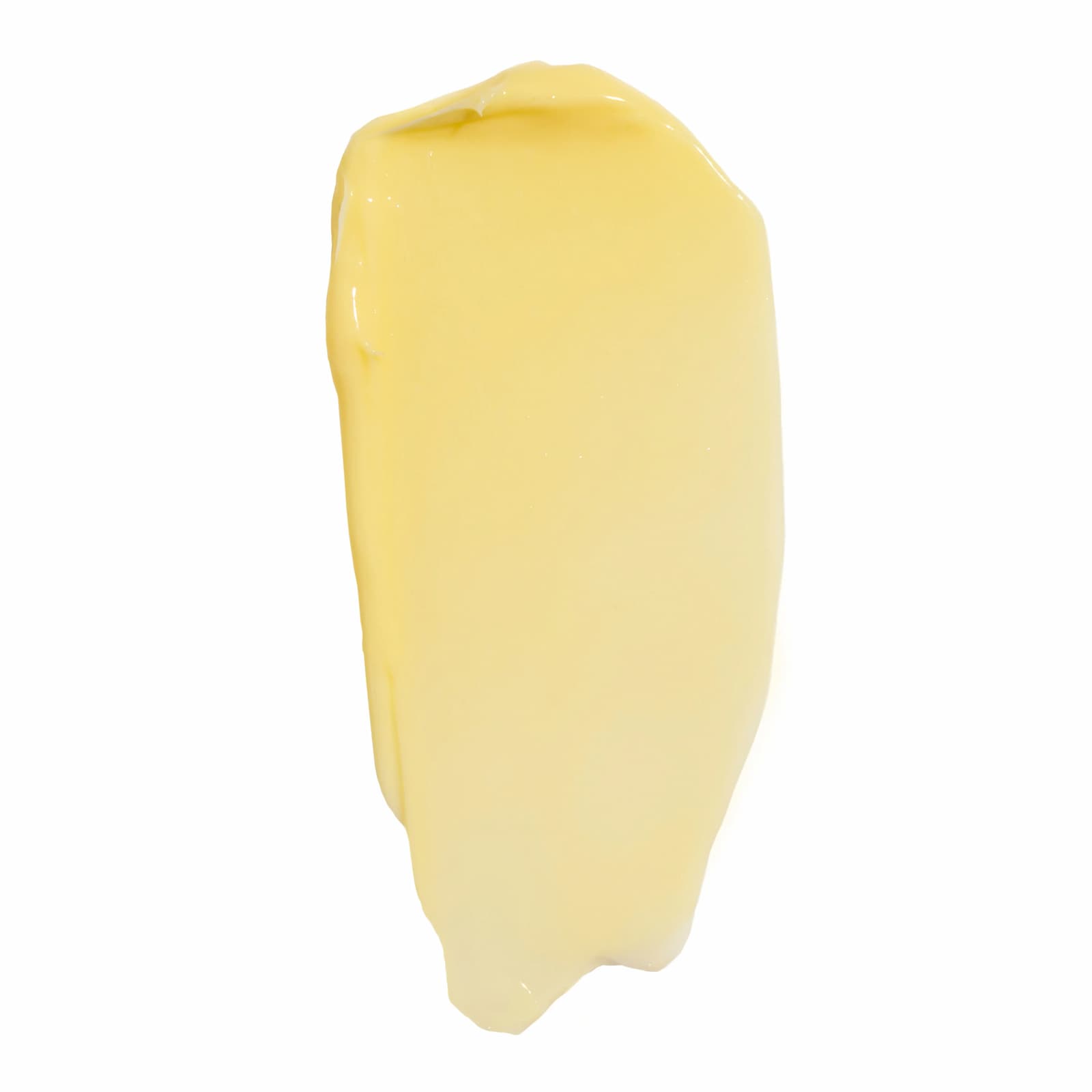 A thick yellow smear of Nopalera Cactus Hand Cream in Dulce de Cuerpo against a white background.
